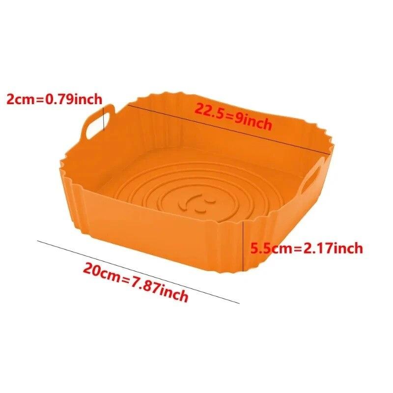 

Air Fryer Accessories Silicone Tray Mat Grill Pizza Oven Baking Trays Pan Mats Chicken Basket Mat AirFryer Silicone Pots