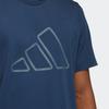 adidas T Shirts Men's Navy Blue Crew Neck Moderate Straight Fit GP0984