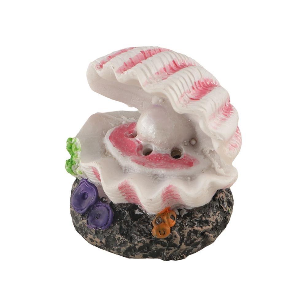 

Bubbling Fish Tank Aquascaping Resin Ornaments Shell Pearl Aquarium Decoration Air Tube Decor 6.5 x 6.0 x 6.5cm
