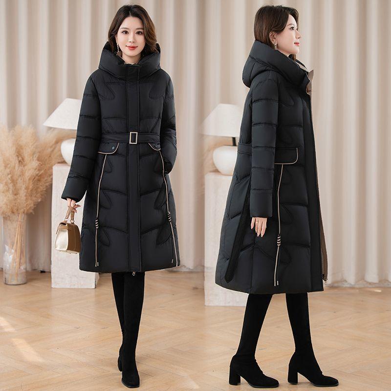 Iarnă Femei Palton Lung Pufos Jachetă Călduroasă Îngroșată Croială Slim Rezistentă la Vânt Îmbrăcăminte Exterioară de Modă Casual