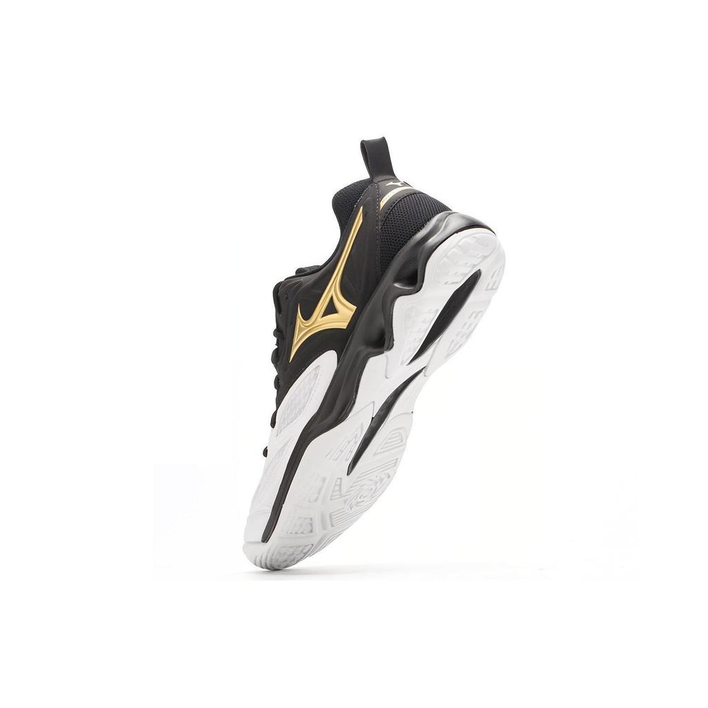 Mizuno Dynablite Non-Slip Durable Low-Top Training Shoes Unisex Sneakers White Black Gold V1GA212252