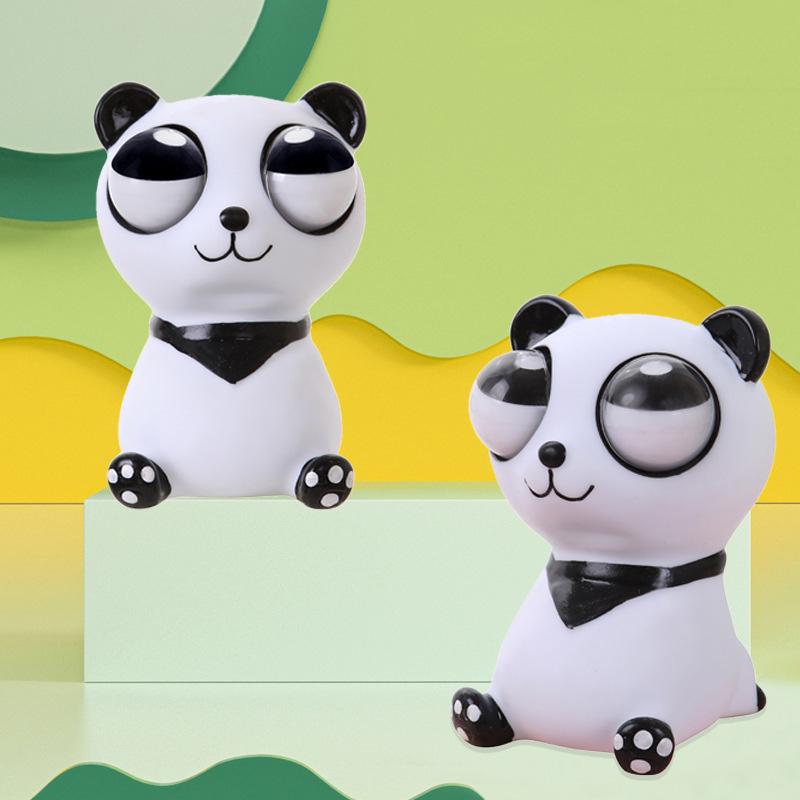 Cute Eye Popping Panda Squishy Fidget Toys Animals Stress Relief Balls Decompression Sensory Squeeze For Adult Kids Holiday Gift