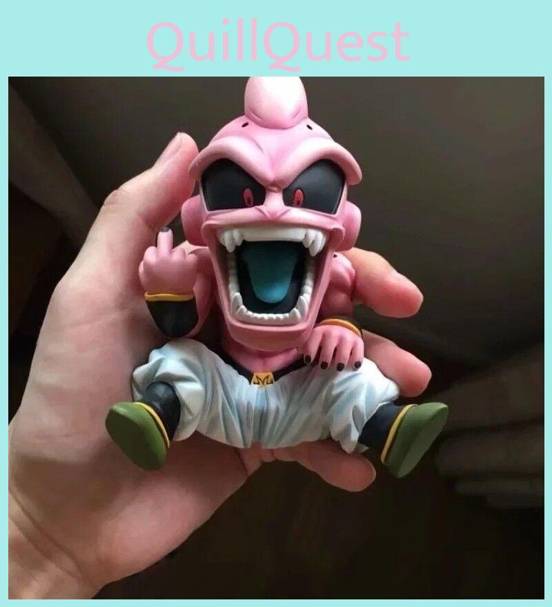 Premium Quality Dragon Ball Z Super Saiyan Kid Buu Vertical Middle Finger Pvc Figure