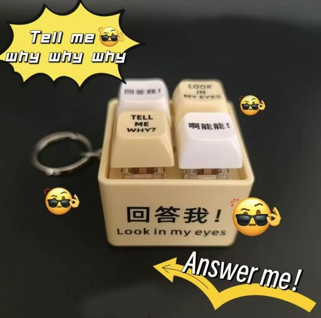 Retro Mechanical Keychain Stress Reliever With Wooden Fish Portable Vintage Desk Accessory For Office And Daily Use