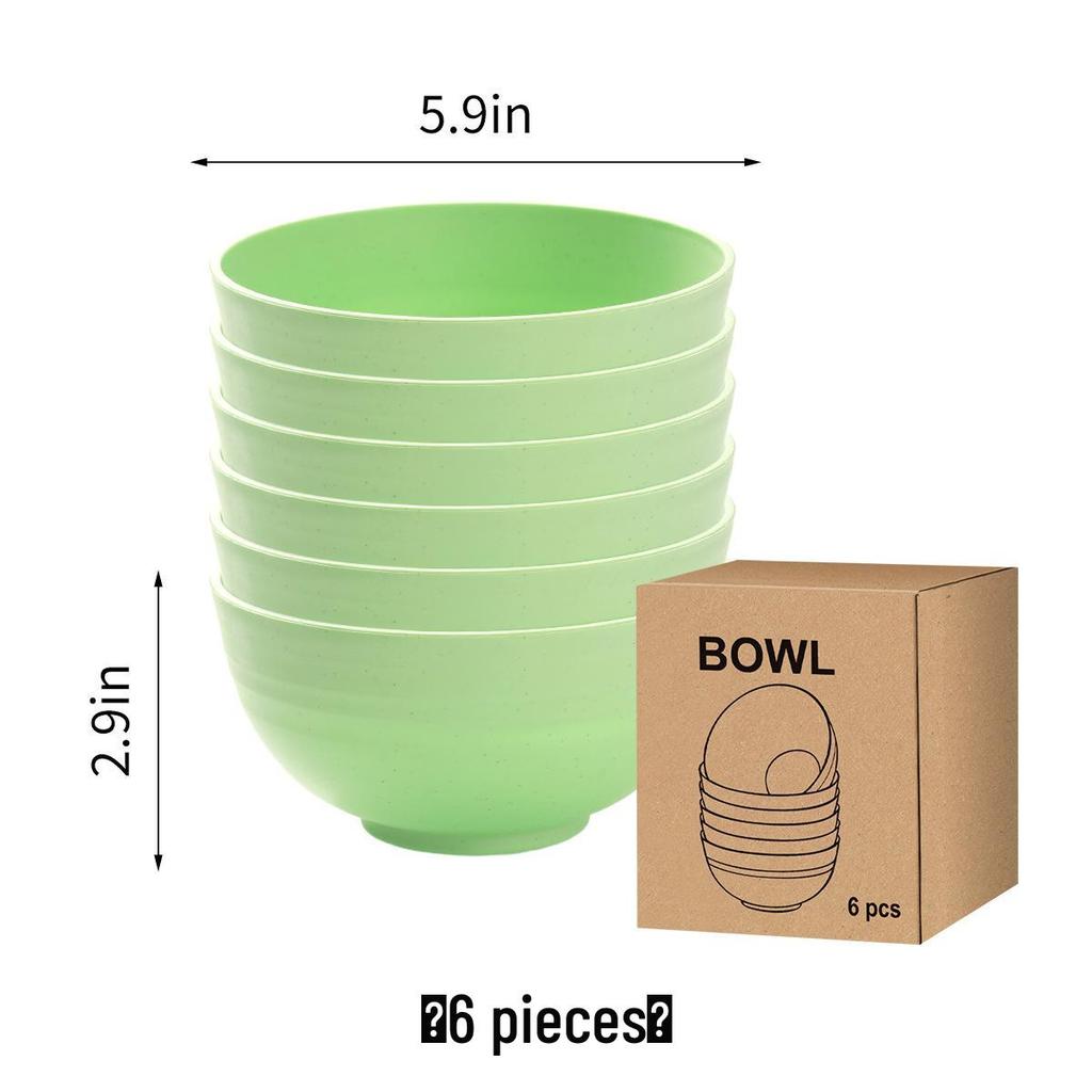 Eco-Friendly Wheat Straw 24-Piece Dinnerware Set: Plates, Bowls, Cups & Cutlery