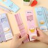 Great Sage Cartoon HB Pencil Set - 6 Poplar Round Rods, Cute Stationery for Elementary Students and Kids