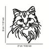 Metal Cat Wire Wall Art Minimalist Home Decor for Living Room Bedroom Garden Durable Indoor Outdoor Hanging Ornament