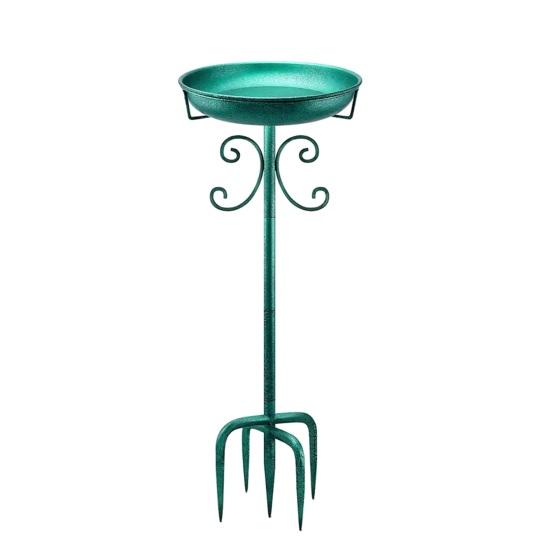 

Yousheng Bird Bath Bowl Vintage Rust-Resistant Garden Backyard Bird Waterer Rust Resistant LED Floating Candle Bird Bath