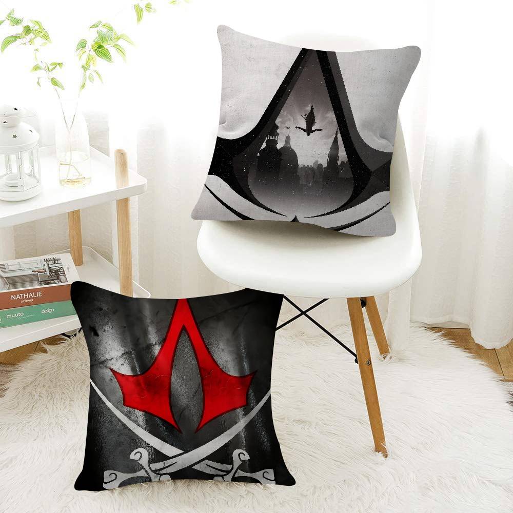 Game A-Assassins C-Creed Logo Decorative Room Aesthetics Pillow Case Home Decor Bedroom Sofa Bed Couch Pillow Cover 45X45