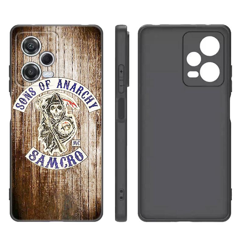 

Сыны Анархии ТВ черный силиконовый чехол для телефона Xiaomi Redmi Note 9 10 11 11S 11T 12 13 Pro 5G Plus 9S 10S 12S Redmi Note12 ProPlus
