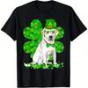 St Patricks Day Labrador T Shirt Cute Dog Design With Green Hat Shamrock Vintage Soft Versatile Unisex Designer Clothes