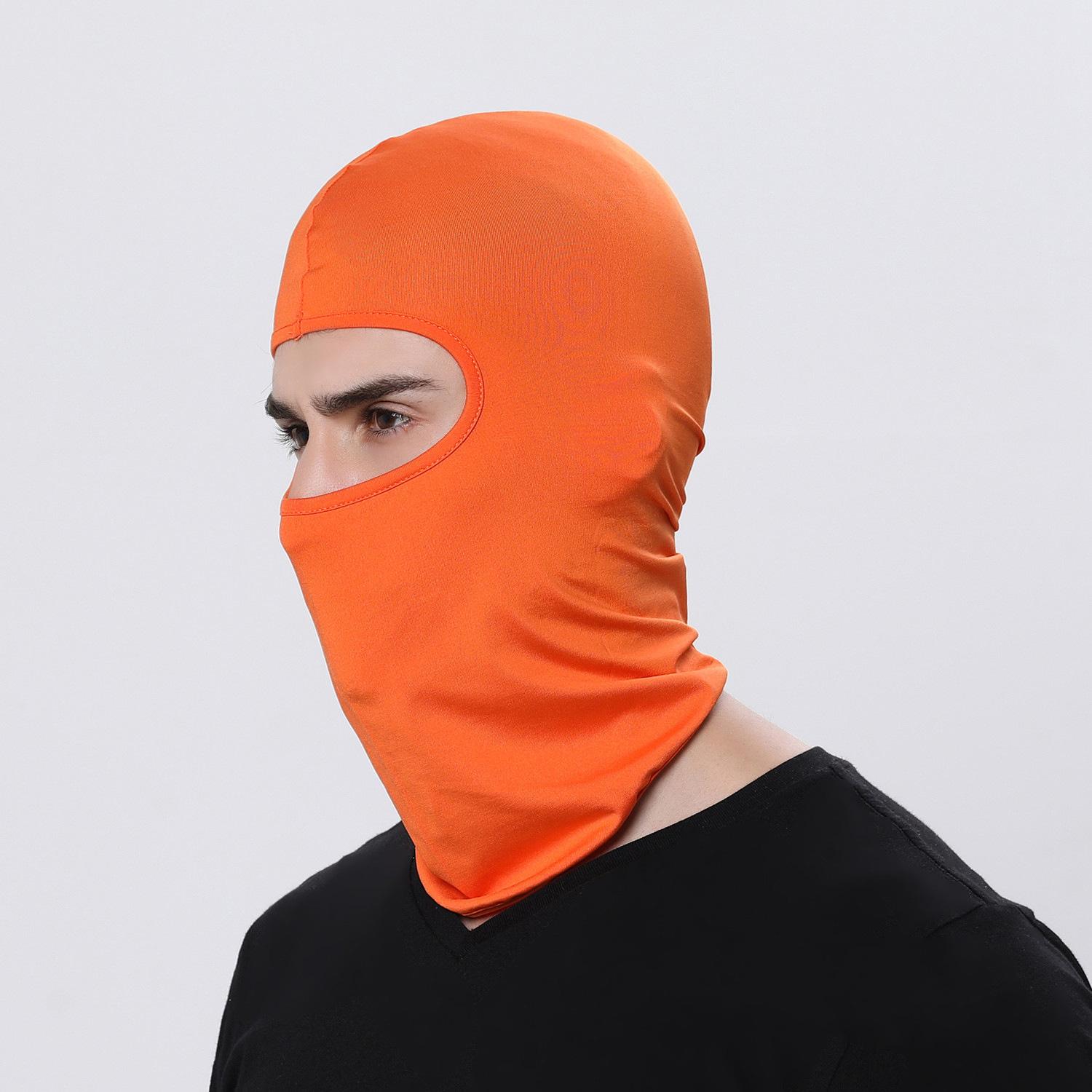 Coole gezichtsbedekkende fietscap bivakmuts UV-bescherming voor heren Sneldrogend lycra voor racefietsen, skiën en zomerzon, motorrijden