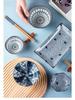 Porcelain Bowl & Plate Set - Blue & White Gift Set for Home, Creative Company Opening, Souvenir