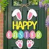 Photo Props Cartoon Easter Door Hanging Paper Colorful Bunny Egg Decoration Rabbit Handmade Easter Party Door Sign Party Favors