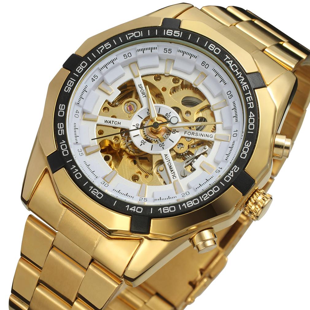Forsining Chinese Relogio Forsining Montrepourhomme Stainless Steel Bracelet Mechanical Skeleton Automatic Watch Wristwatch Man