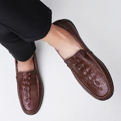 Men's Shoes Brand Men's Stylish Loafer Shoes Genuine Leather Footwear Slip-on Business Shoe High Quality Man Comfortable Flat