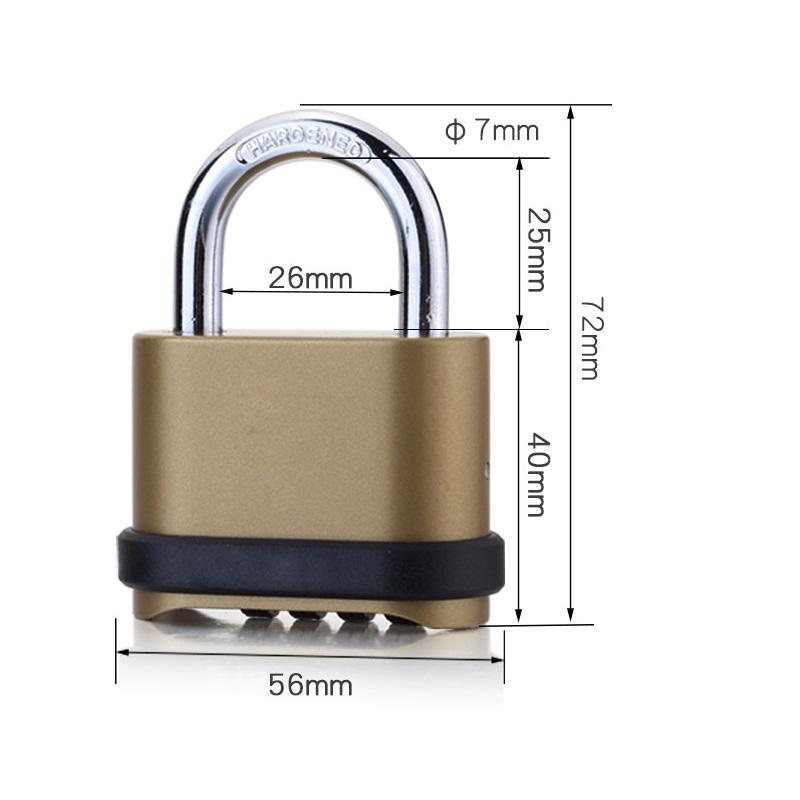 Copper Padlock Zinc Alloy 4-Digit Number Combination Small Locks For Indoor Outdoor Fence Door Sturdy Password Code Locks