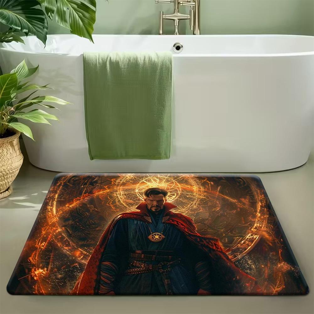 1pc Marvel Shield Themed Doormat Decor Rug for Home Living Room Bedroom Bathroom Doorway Non Slip Absorbent Durable Entrance