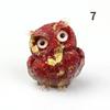 1PCS Crystal Stone Owl Animal Crafts Hand Made Small Figurines DIY Resin Table Decor Home Decor Girls Gifts
