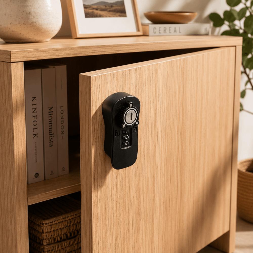 Three Digit Adjustable Password Cabinet Lock Metal Accessories Surface Anti Rust Cam Lock Stable Structure Solid Plastic