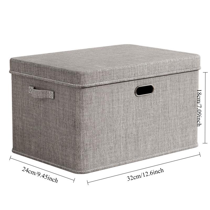Cotton and Linen Fabric Storage Box Foldable Covered Box Home Clothes Storage Box Toy Finishing Box Storage Box Storage Boxes