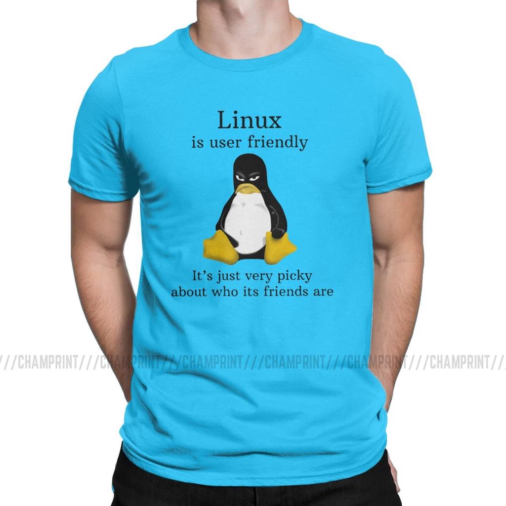 Linux ist benutzerfreundlich T-Shirts Herren Arch Linux Tux Programmierer Computerentwickler Geek Nerd T-Shirt