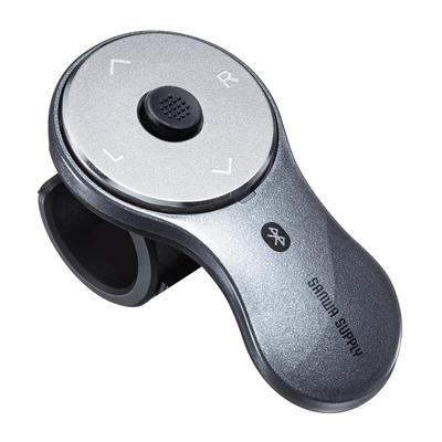 Sanwa Direct [Improved Operability Version] Ring Mouse, Bluetooth Rechargeable, Compatible with PowerPoint and Keynote, WindowsMac, 5 Buttons, Finger
