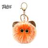Soft Pompom Keychain Plush Cat Ball Keychain, Fluffy Kitten Bag Charm, Pendant with Lightweight Metal Lobster Clasp, Backpacks Keys Decorative