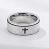 2026 Kreuz Herrenring Kann Frei Gedreht Werden Damen Jesus Christlich Edelstahl Verlobung Paar Schmuck Jahrestag Geschenk
