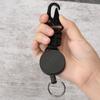 Retractable Keychain Badges Holder with Steel Retractable Cord Keychain Tool Steel Wire Rope Buckles Key Holder