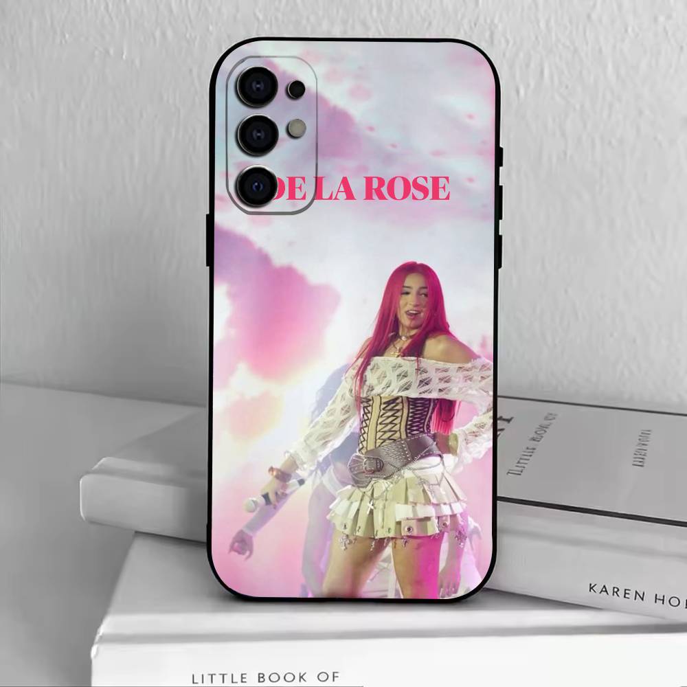 Singer DLR-De La Rose Phone Case Black Silicone Soft For Samsung S25,S24,S21,S22,S23,S30,Ultra,S20,Plus,Fe,Lite