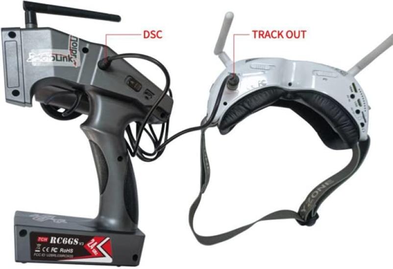 [Authentic RadioLink] Radio Control System (RC6GS V3) (Technical Approval CertifiedRC System2.4GHz7 ChannelsFPV Goggles with Head Tracking Simulator