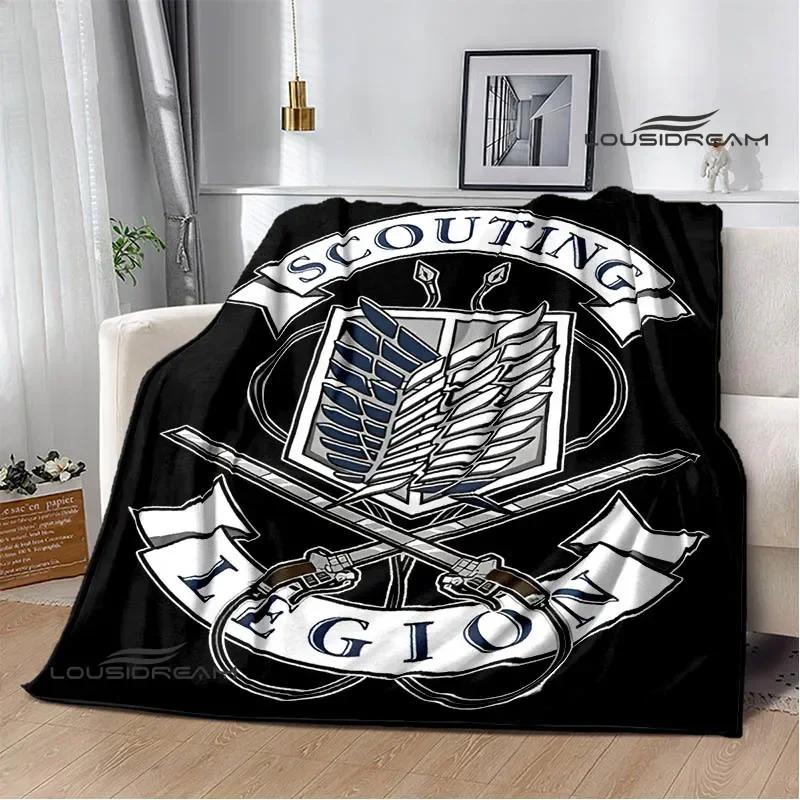 Cartoon A-Attack On Titan Printed Blankets Picnic Blanket Warm Flannel Blankets Home Bed Linings Blankets for Beds Birthday Gift
