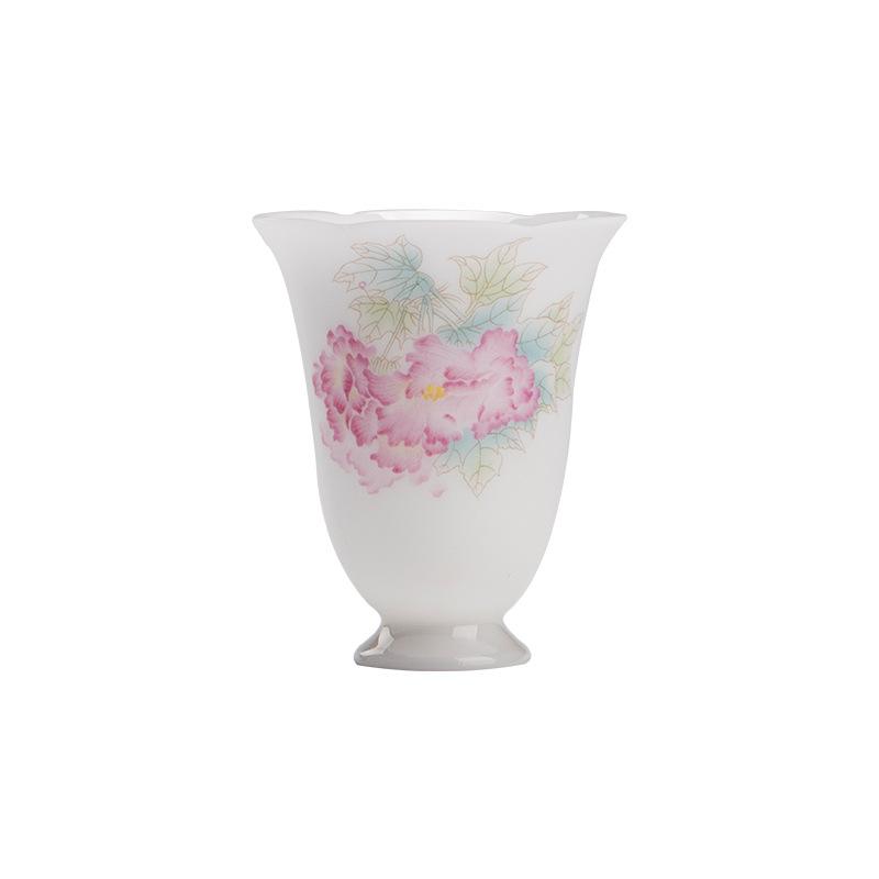 Ice Seed White Jade Porcelain Master Cup Personal Tea Bowl Kung Fu Tea Set Tasting and Fragrance Cup for Home Use