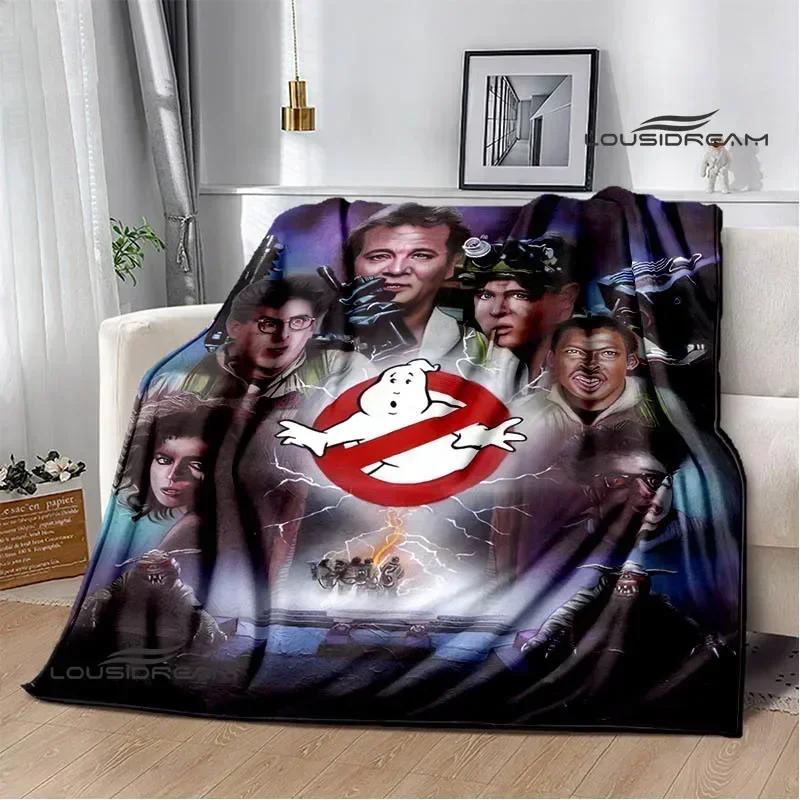 Coperta Stampata Cartoon G-Ghostbusters Calde Coperte in Flanella Morbide e Confortevoli Coperta da Casa Viaggio Fodere per Letto Regalo di Compleanno
