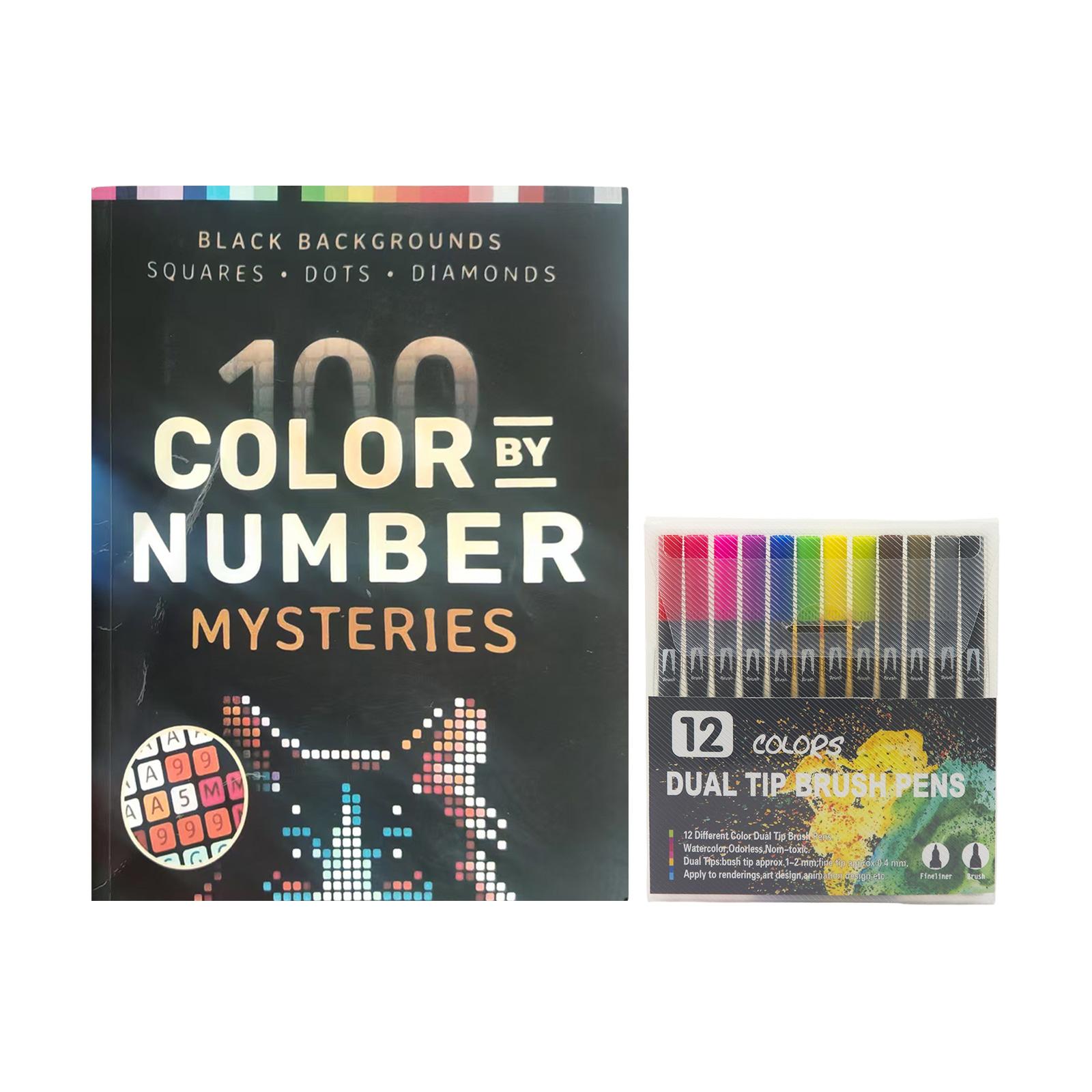 

2026 Kids Fun Coloring Exploration Activity Book, Loose-Leaf Coloring Book with 12/24 Colors 10ml Washable Markers