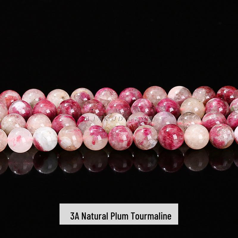 Jingde Black Tourmaline Loose Beads for DIY Bracelets