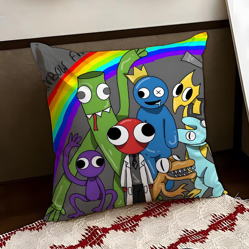 Anime RRainbow FFriends Kissenbezug Wendebezug Weich Langlebig Kissenbezug Zuhause Auto Mehrzweckgebrauch für täglichen Komfort