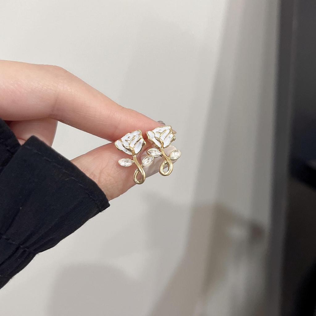 S925 Rose Stud Earrings - Trendy & Unique Fairy Design for Women (2022)