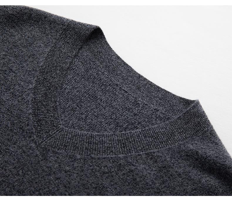 Autumn/Winter 2025 Women's V-Neck Pure Wool Slimming Pullover Sweater