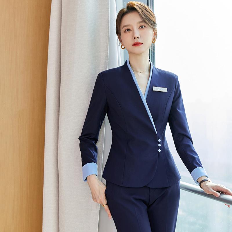 

Women s High-End Professional Suit for Jewelry Store, Hotel Front Desk, and Salon Manager Uniforms. 3XL