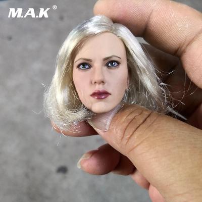 1:6 Scarlett Johansson Black Widow Head Model For 12/" HT Phicen Female Body Toy