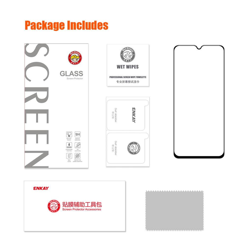 ENKAY HAT PRINCE for itel Vision 2s Screen Protector 0.26mm High Aluminium-Silicon Glass Film Full Coverage Protection