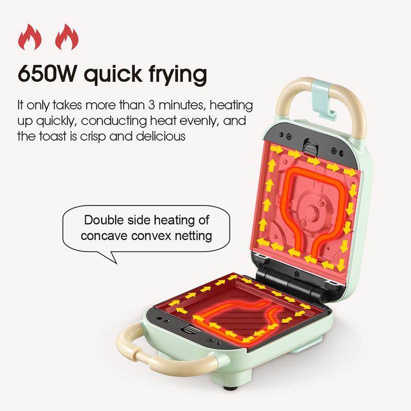 Elektrický sendvičovač jednoduchého designu 650 W