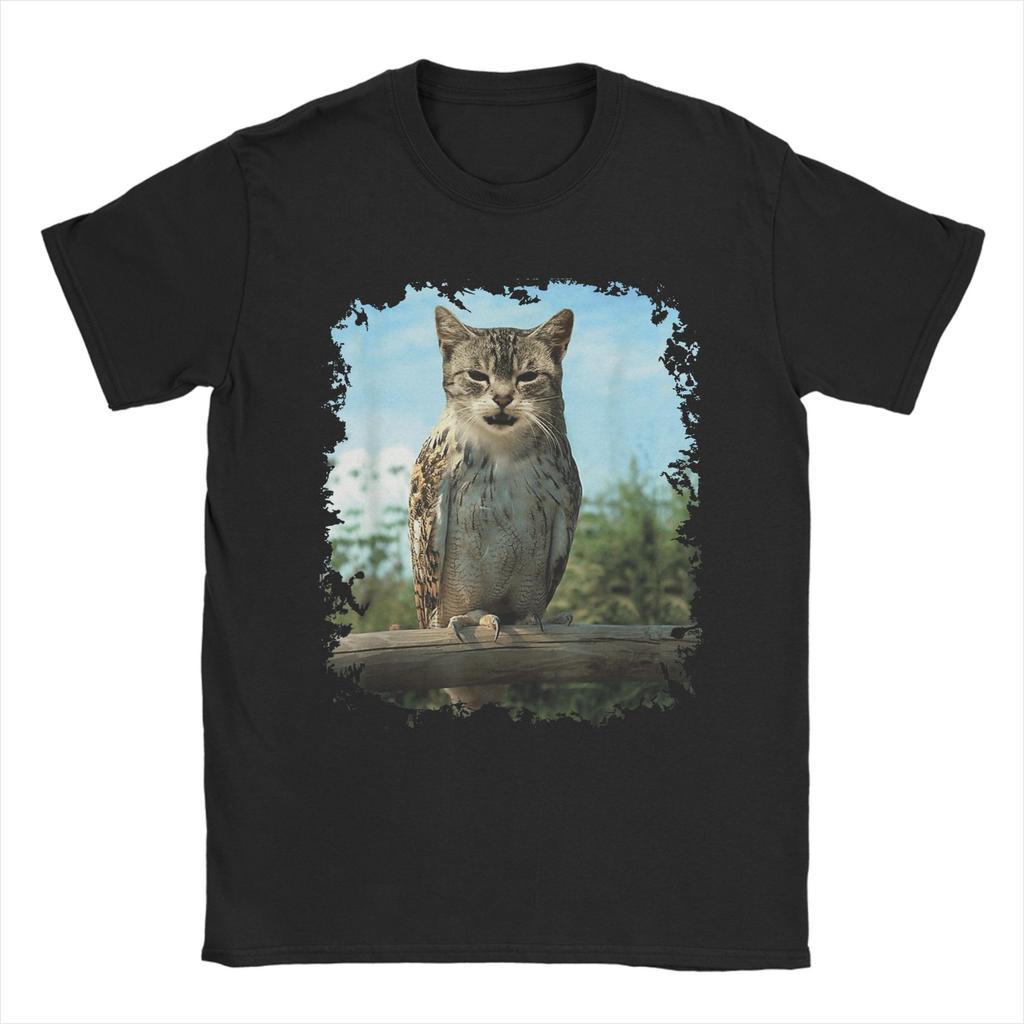 Funny Adorable Cat Owl Brainrot Meme Meowl Christmas Unisex T Shirts Awesome Tees Short Sleeve Crew Neck TShirt Clothing