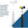 Jewelers Making Tool Double Face Rubber Hammer and Stainless Steel Ring Mandrel Sizer Enlarger Stick for Ring Enlargement Repair