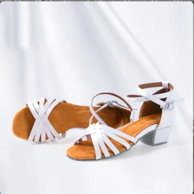 Mädchen Satin Lateinschuhe Niedriger Absatz Ballsaal Tanzschuhe Erwachsene Tango Salsa Schuhe für die Praxis Kleinkind Latein Tanzschuhe Performance