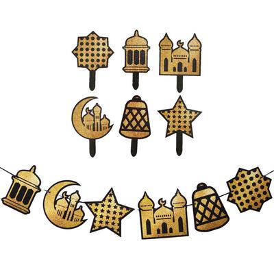 Middle Eastern Festival Supplies: Moon & Star Hanging Banner Decorations