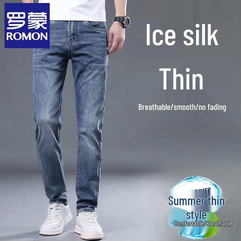 Lomon Men s Ice Silk Straight Slim Jeans 28