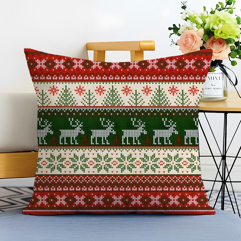 scottish Tartan Cushion Cover Washable Linen comfort Soft  for Sofa Bed Cozy Home Room Decor